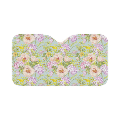 Hydrangea Pattern Print Design HD02 Car Sun Shade-JorJune