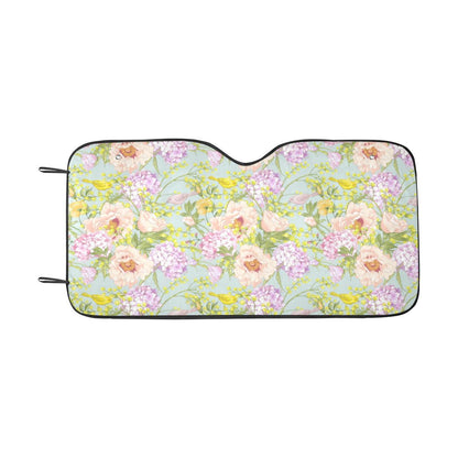 Hydrangea Pattern Print Design HD02 Car Sun Shade-JorJune