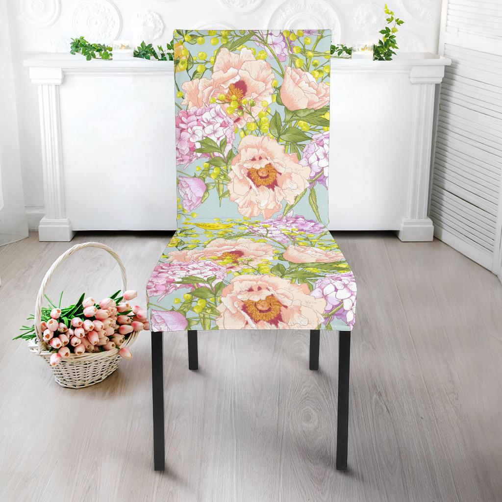 Hydrangea Pattern Print Design HD02 Dining Chair Slipcover-JORJUNE.COM