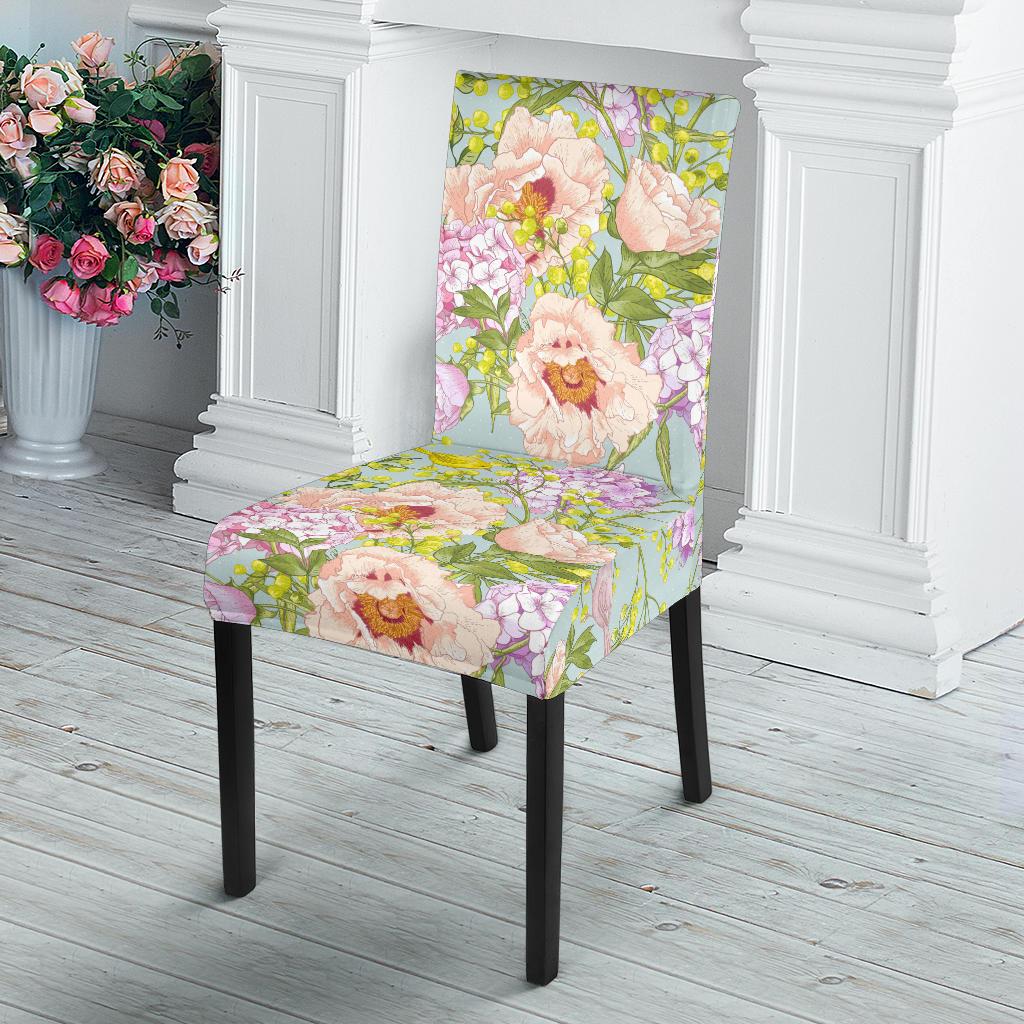 Hydrangea Pattern Print Design HD02 Dining Chair Slipcover-JORJUNE.COM