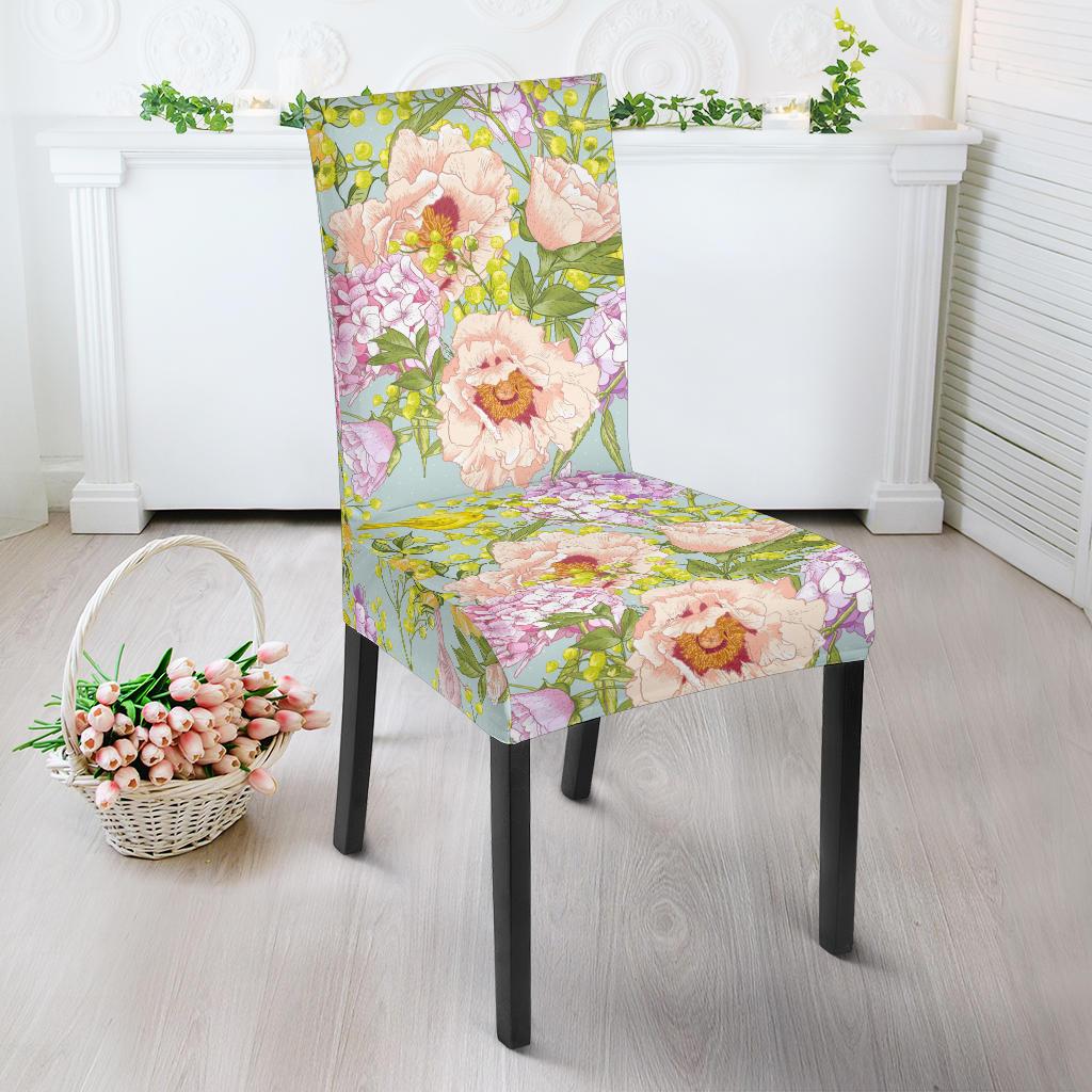 Hydrangea Pattern Print Design HD02 Dining Chair Slipcover-JORJUNE.COM