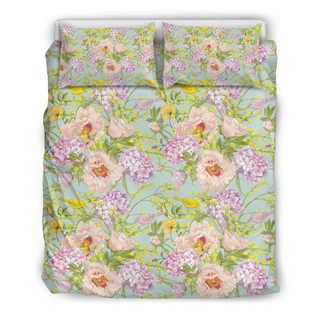 Hydrangea Pattern Print Design HD02 Duvet Cover Bedding Set-JORJUNE.COM