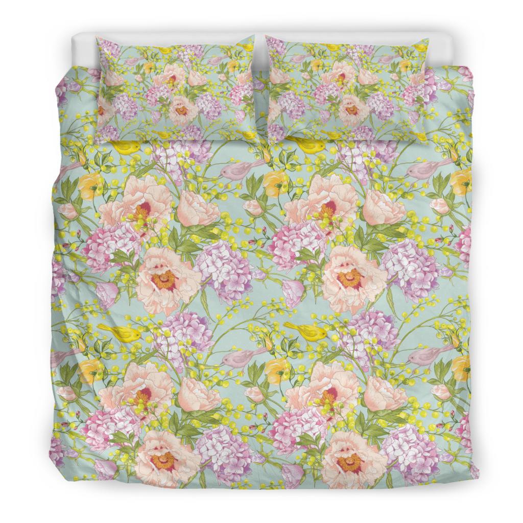 Hydrangea Pattern Print Design HD02 Duvet Cover Bedding Set-JORJUNE.COM