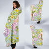 Hydrangea Pattern Print Design HD02 Hooded Blanket-JORJUNE.COM