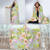 Hydrangea Pattern Print Design HD02 Hooded Blanket-JORJUNE.COM