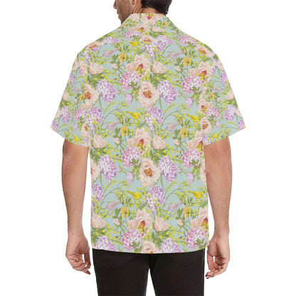 Hydrangea Pattern Print Design HD02 Men Hawaiian Shirt-JorJune