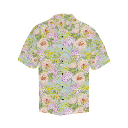 Hydrangea Pattern Print Design HD02 Men Hawaiian Shirt-JorJune