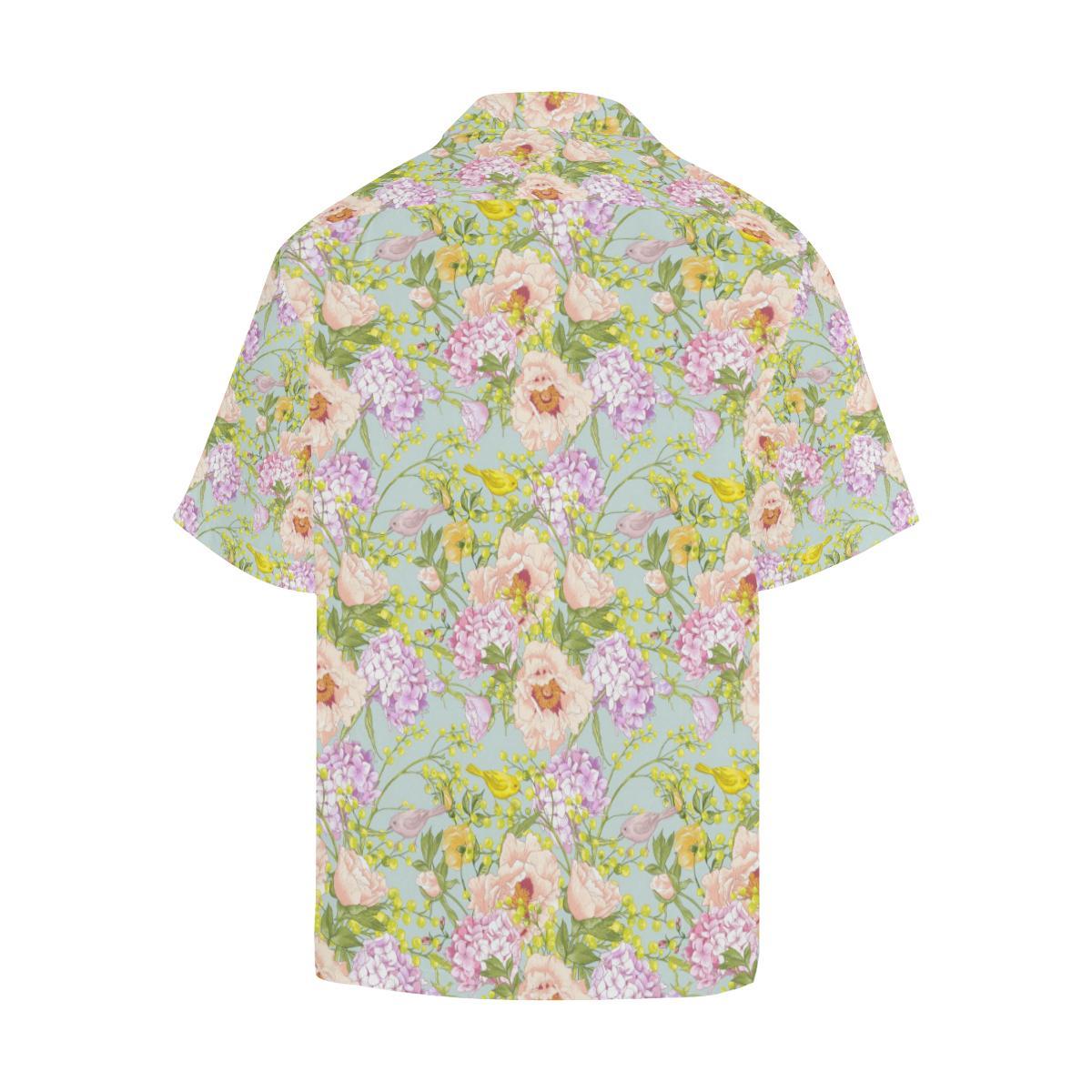 Hydrangea Pattern Print Design HD02 Men Hawaiian Shirt-JorJune