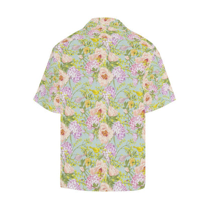 Hydrangea Pattern Print Design HD02 Men Hawaiian Shirt-JorJune