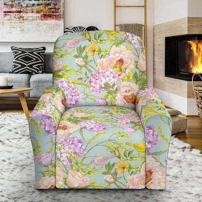 Hydrangea Pattern Print Design HD02 Recliner Slipcover-JORJUNE.COM