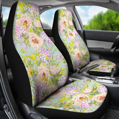 Hydrangea Pattern Print Design HD02 Universal Fit Car Seat Covers-JorJune