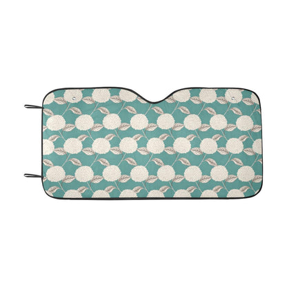 Hydrangea Pattern Print Design HD03 Car Sun Shade-JorJune