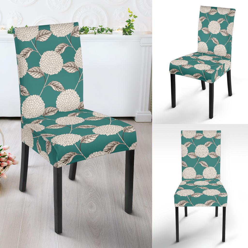 Hydrangea Pattern Print Design HD03 Dining Chair Slipcover-JORJUNE.COM