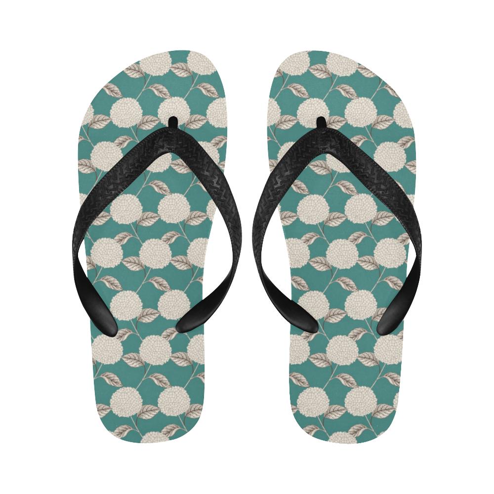 Hydrangea Pattern Print Design HD03 Flip Flops-JorJune