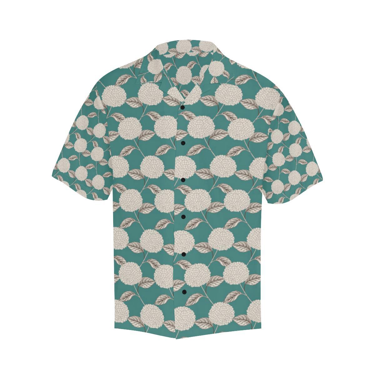 Hydrangea Pattern Print Design HD03 Men Hawaiian Shirt-JorJune