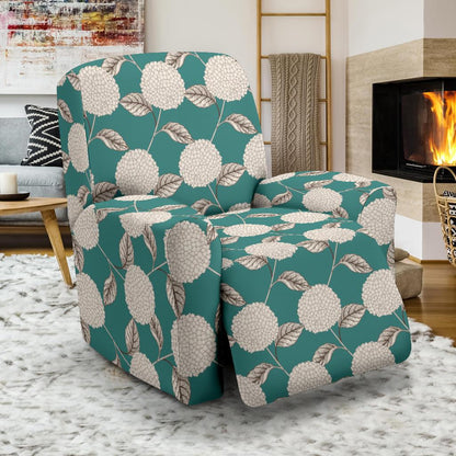 Hydrangea Pattern Print Design HD03 Recliner Slipcover-JORJUNE.COM
