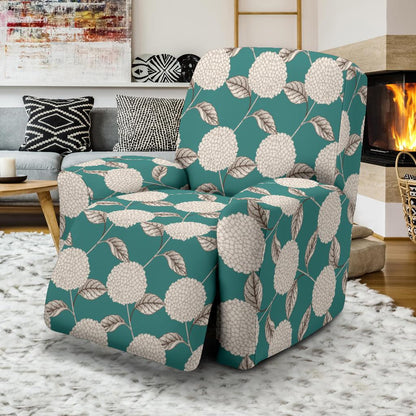 Hydrangea Pattern Print Design HD03 Recliner Slipcover-JORJUNE.COM