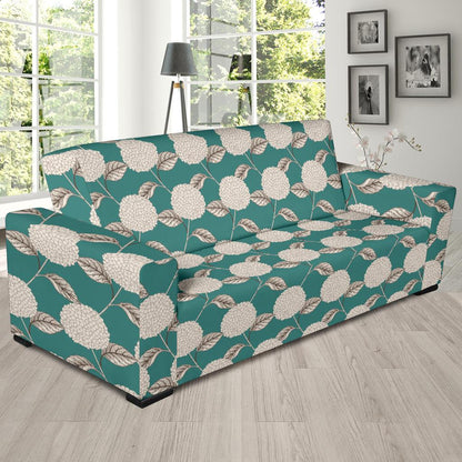 Hydrangea Pattern Print Design HD03 Sofa Slipcover-JORJUNE.COM
