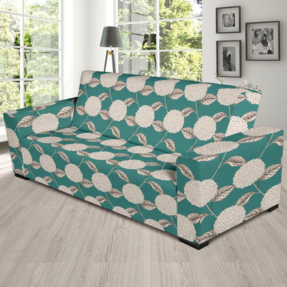 Hydrangea Pattern Print Design HD03 Sofa Slipcover-JORJUNE.COM