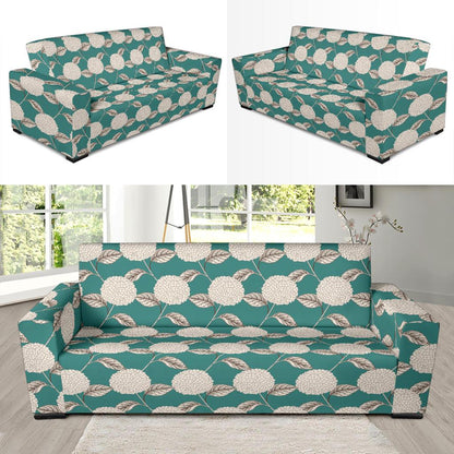 Hydrangea Pattern Print Design HD03 Sofa Slipcover-JORJUNE.COM
