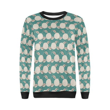 Hydrangea Pattern Print Design HD03 Women Long Sleeve Sweatshirt-JorJune