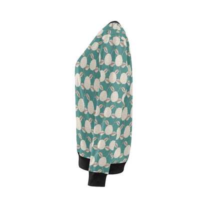 Hydrangea Pattern Print Design HD03 Women Long Sleeve Sweatshirt-JorJune