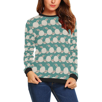 Hydrangea Pattern Print Design HD03 Women Long Sleeve Sweatshirt-JorJune
