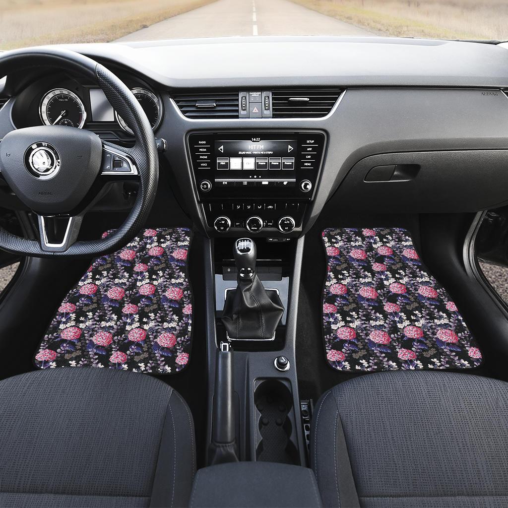 Hydrangea Pattern Print Design HD04 Car Floor Mats-JorJune