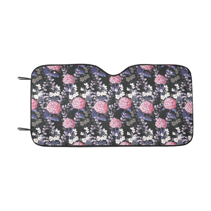 Hydrangea Pattern Print Design HD04 Car Sun Shade-JorJune