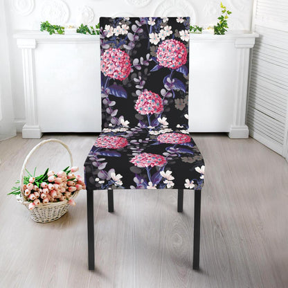 Hydrangea Pattern Print Design HD04 Dining Chair Slipcover-JORJUNE.COM