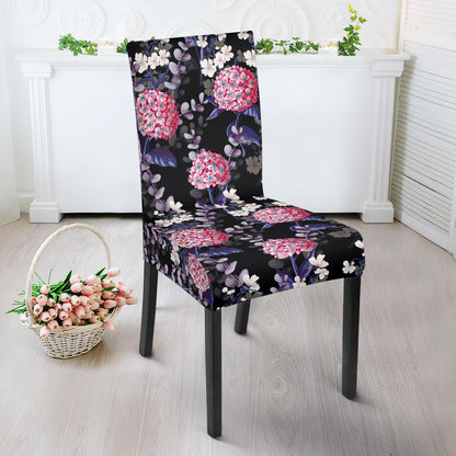 Hydrangea Pattern Print Design HD04 Dining Chair Slipcover-JORJUNE.COM