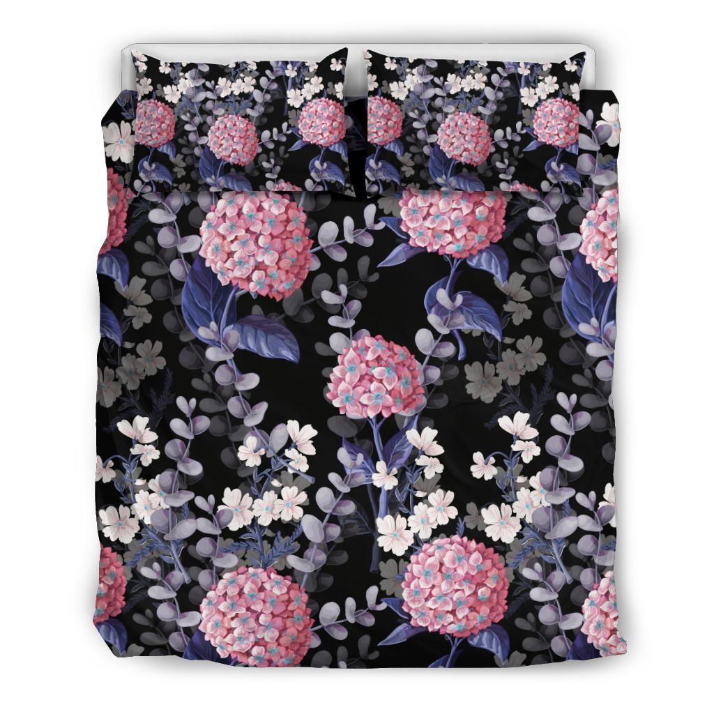 Hydrangea Pattern Print Design HD04 Duvet Cover Bedding Set-JORJUNE.COM