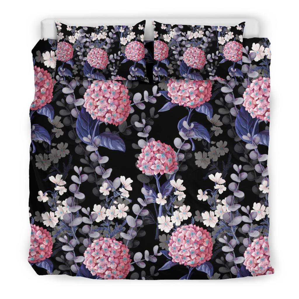 Hydrangea Pattern Print Design HD04 Duvet Cover Bedding Set-JORJUNE.COM