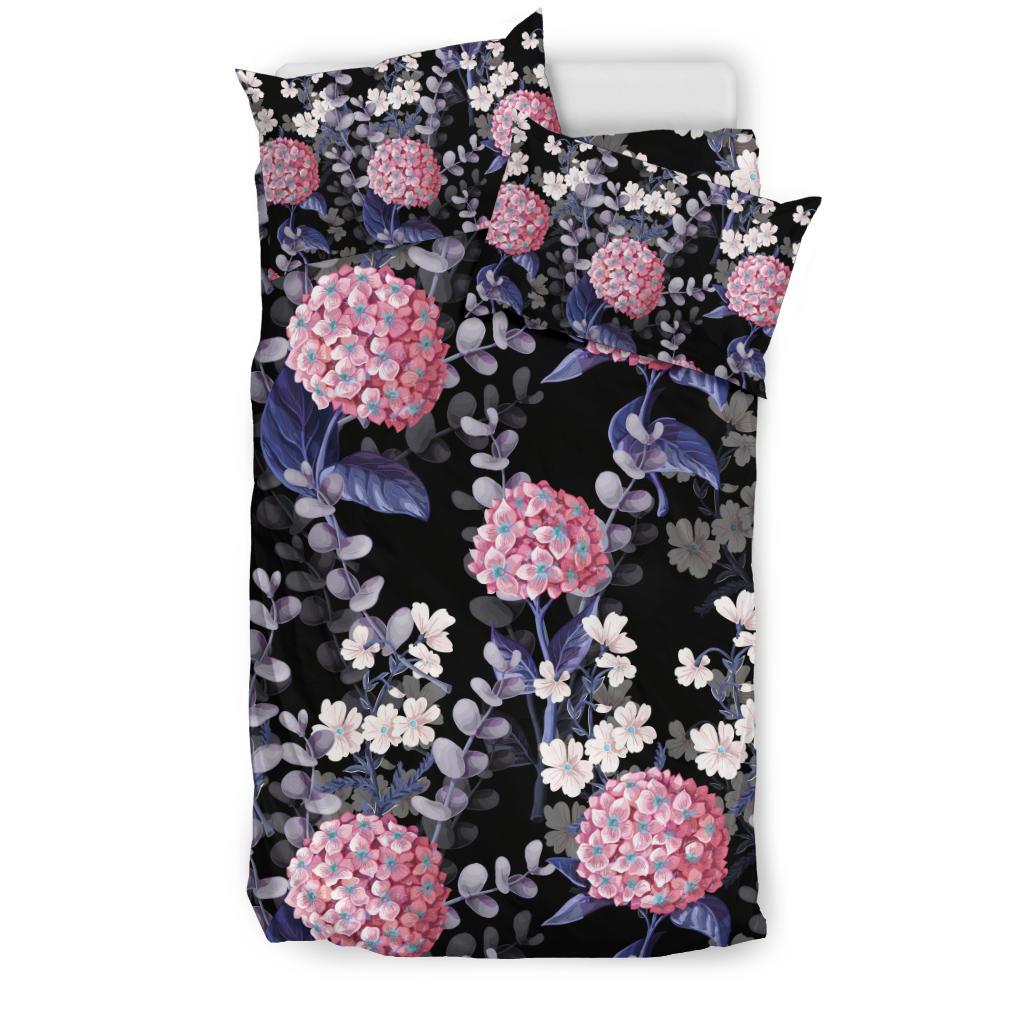 Hydrangea Pattern Print Design HD04 Duvet Cover Bedding Set-JORJUNE.COM