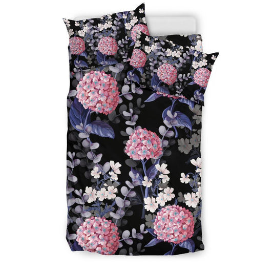 Hydrangea Pattern Print Design HD04 Duvet Cover Bedding Set-JORJUNE.COM