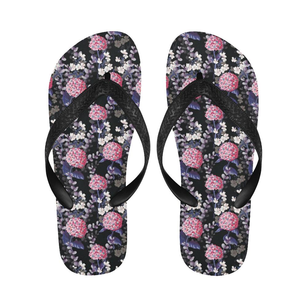 Hydrangea Pattern Print Design HD04 Flip Flops-JorJune