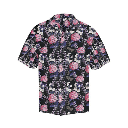 Hydrangea Pattern Print Design HD04 Men Hawaiian Shirt-JorJune