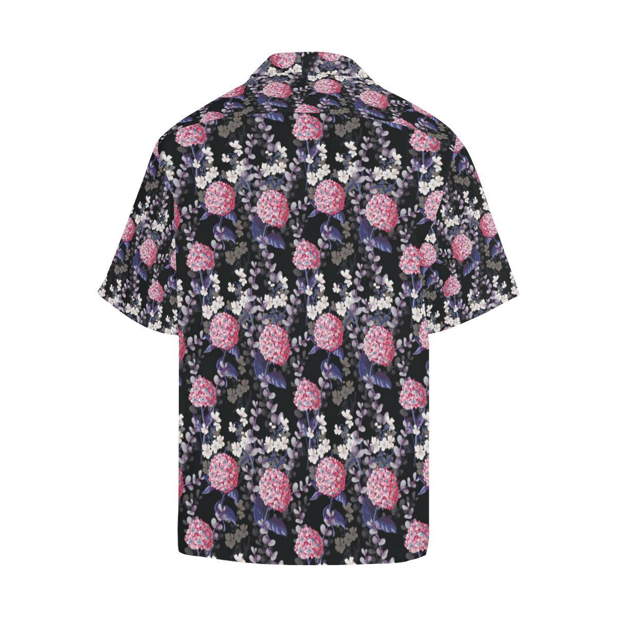Hydrangea Pattern Print Design HD04 Men Hawaiian Shirt-JorJune