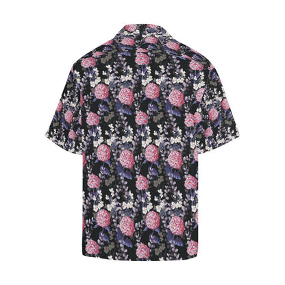Hydrangea Pattern Print Design HD04 Men Hawaiian Shirt-JorJune