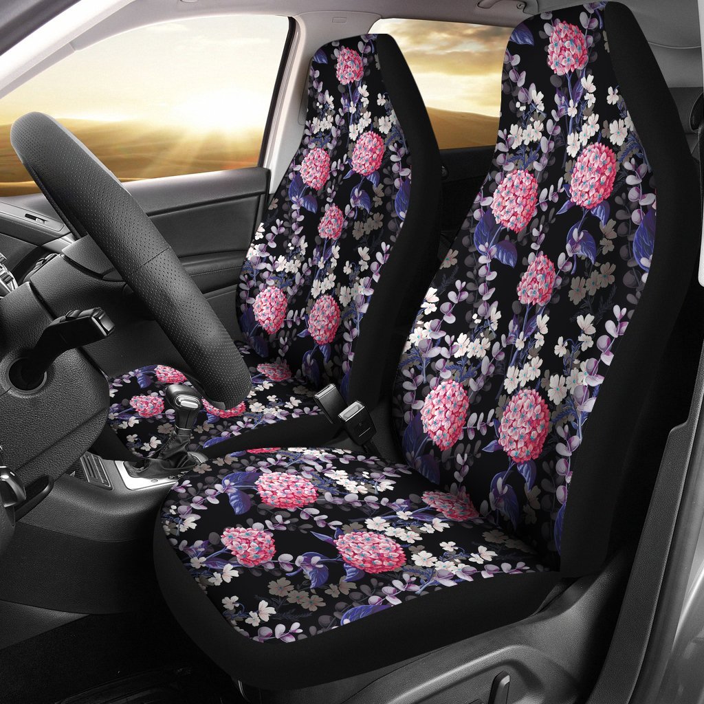 Hydrangea Pattern Print Design HD04 Universal Fit Car Seat Covers-JorJune