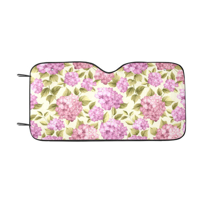 Hydrangea Pattern Print Design HD05 Car Sun Shade-JorJune