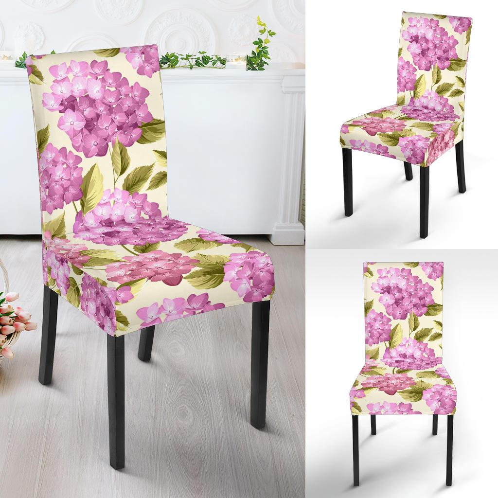 Hydrangea Pattern Print Design HD05 Dining Chair Slipcover-JORJUNE.COM