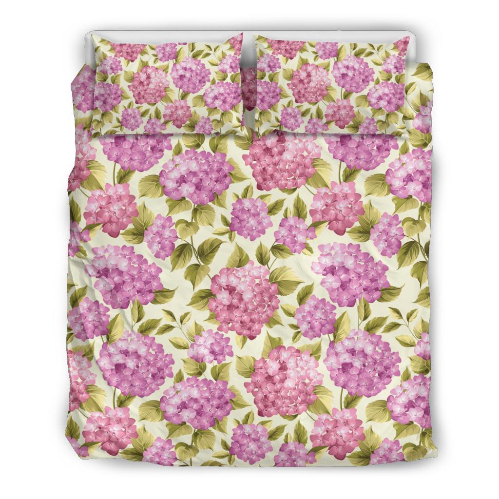 Hydrangea Pattern Print Design HD05 Duvet Cover Bedding Set-JORJUNE.COM