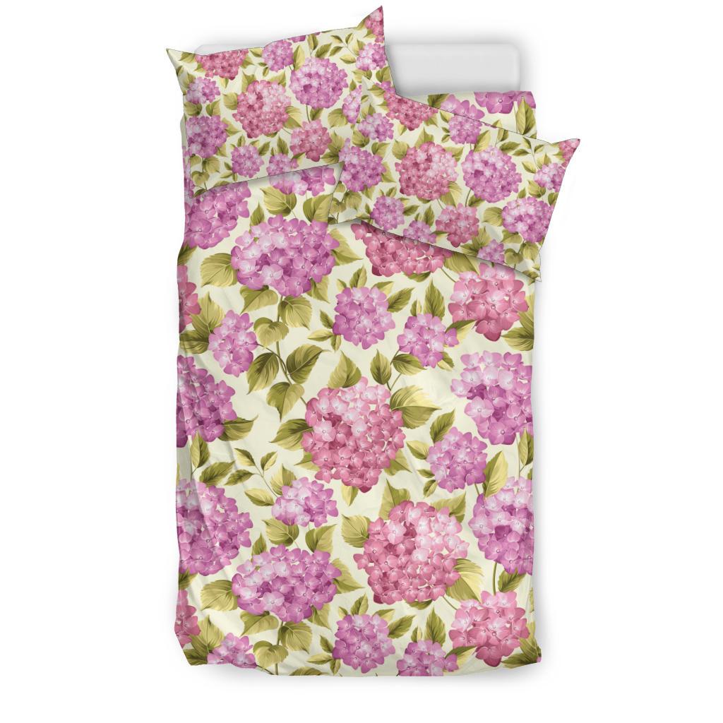 Hydrangea Pattern Print Design HD05 Duvet Cover Bedding Set-JORJUNE.COM
