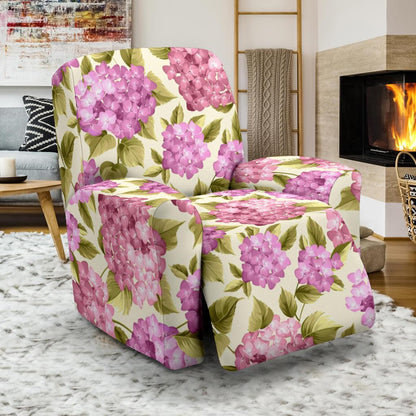 Hydrangea Pattern Print Design HD05 Recliner Slipcover-JORJUNE.COM