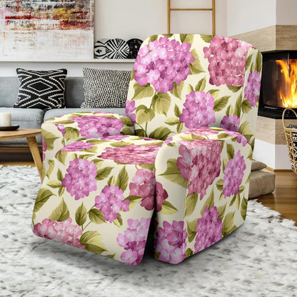 Hydrangea Pattern Print Design HD05 Recliner Slipcover-JORJUNE.COM
