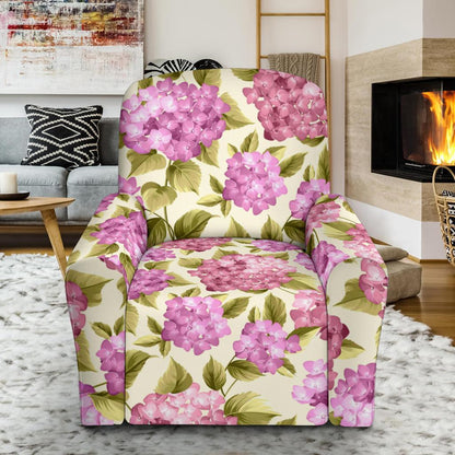 Hydrangea Pattern Print Design HD05 Recliner Slipcover-JORJUNE.COM