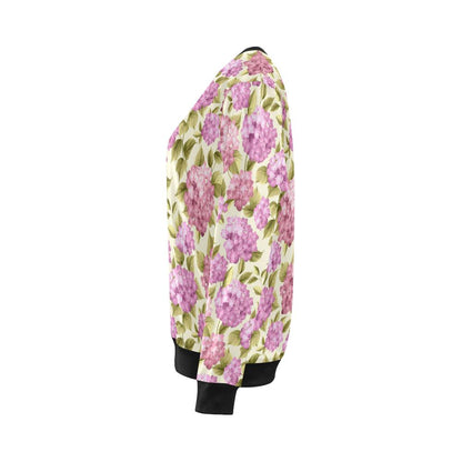 Hydrangea Pattern Print Design HD05 Women Long Sleeve Sweatshirt-JorJune
