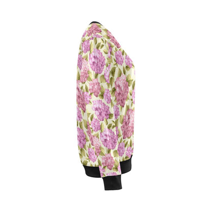 Hydrangea Pattern Print Design HD05 Women Long Sleeve Sweatshirt-JorJune