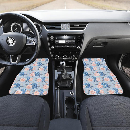 Hydrangea Pattern Print Design HD06 Car Floor Mats-JorJune